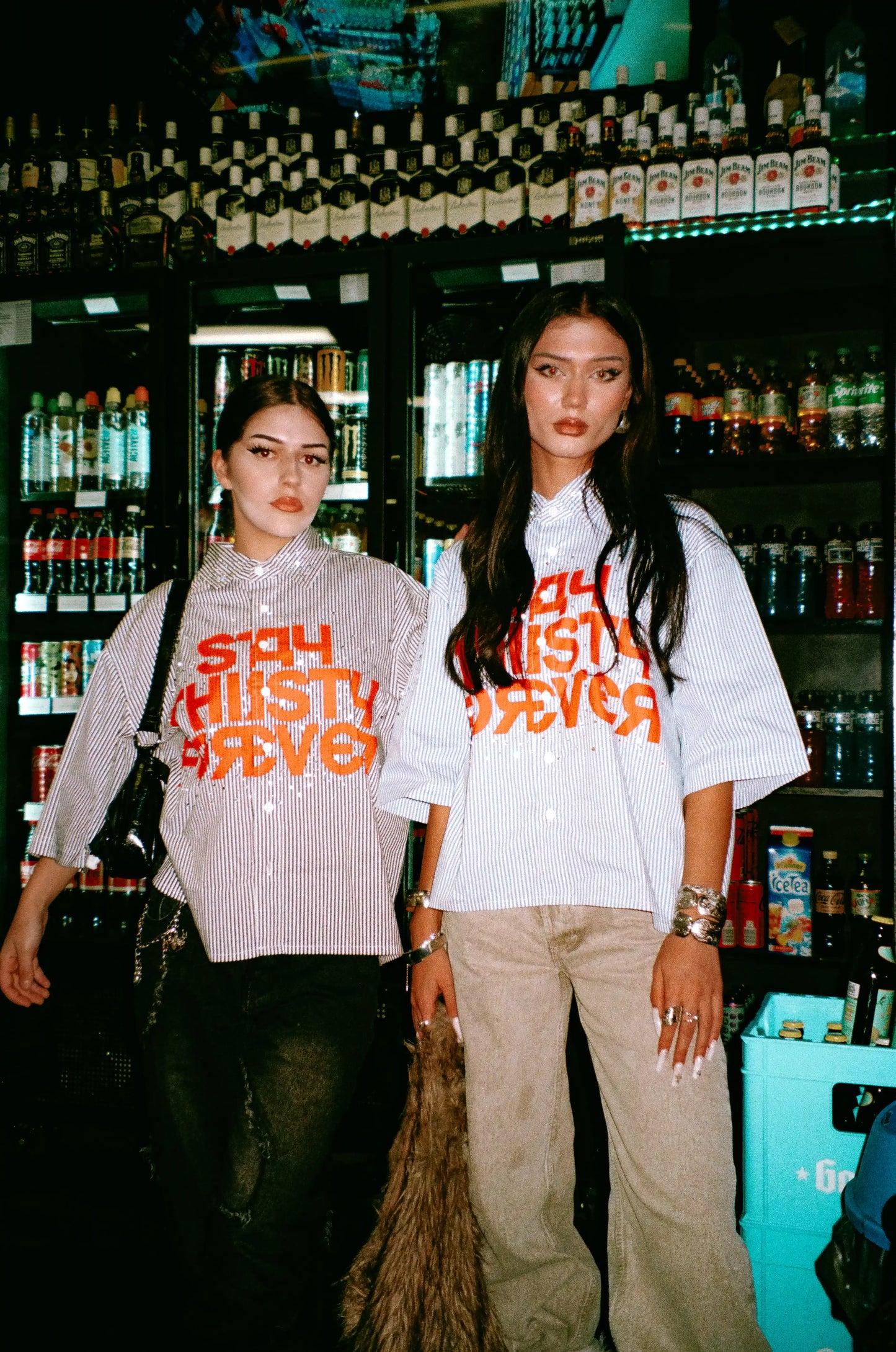 STRIPPED BOWLING SHIRT BLACK