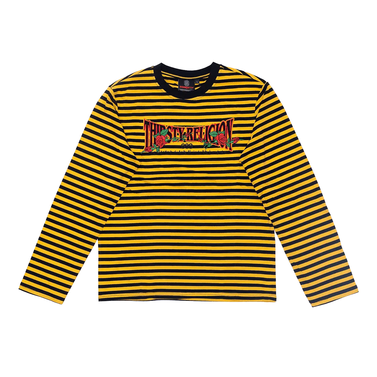 Yellow Thirsty Stripped Sleeve Tee
