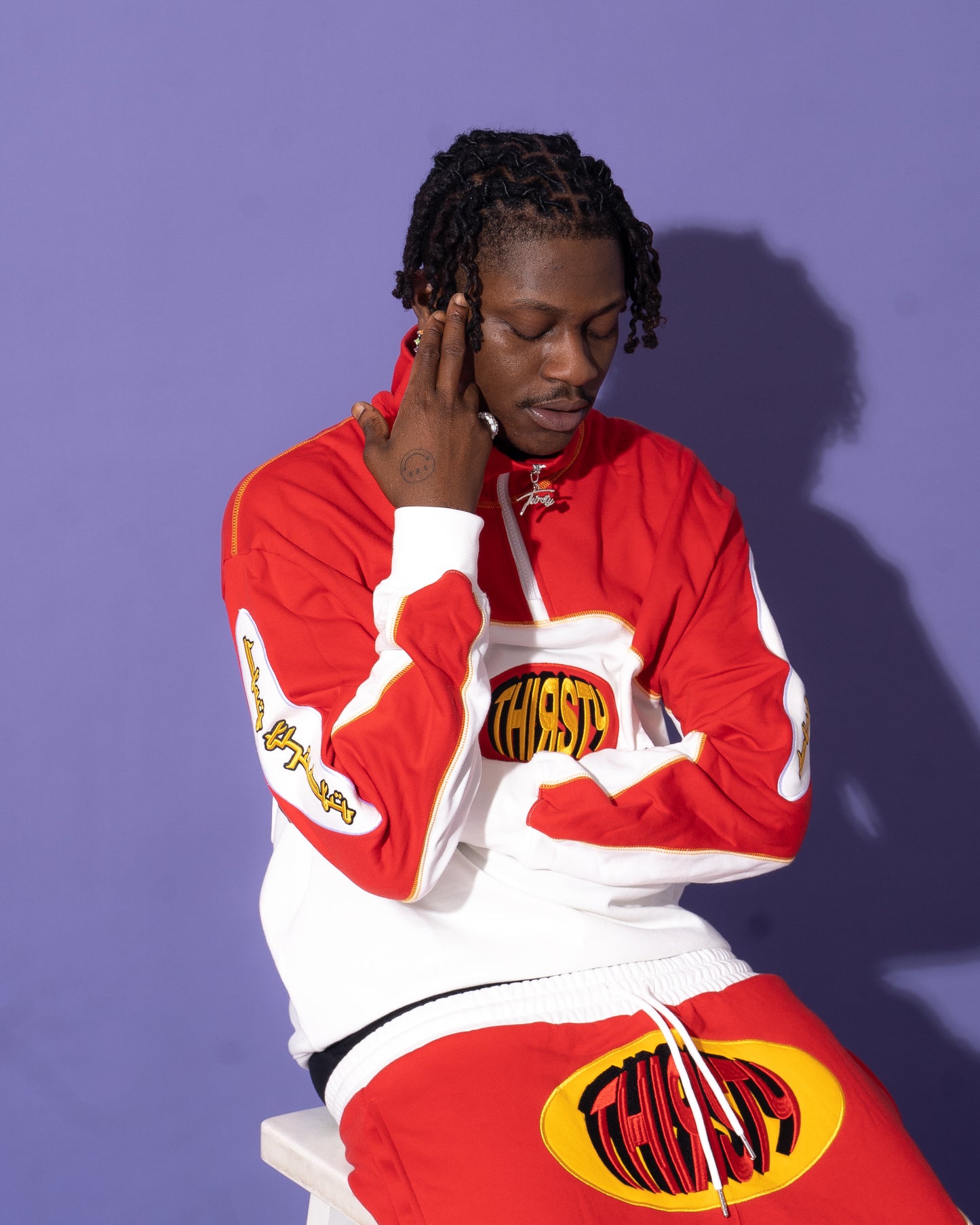 THIRSTY TRACKSUIT WHITE TOP