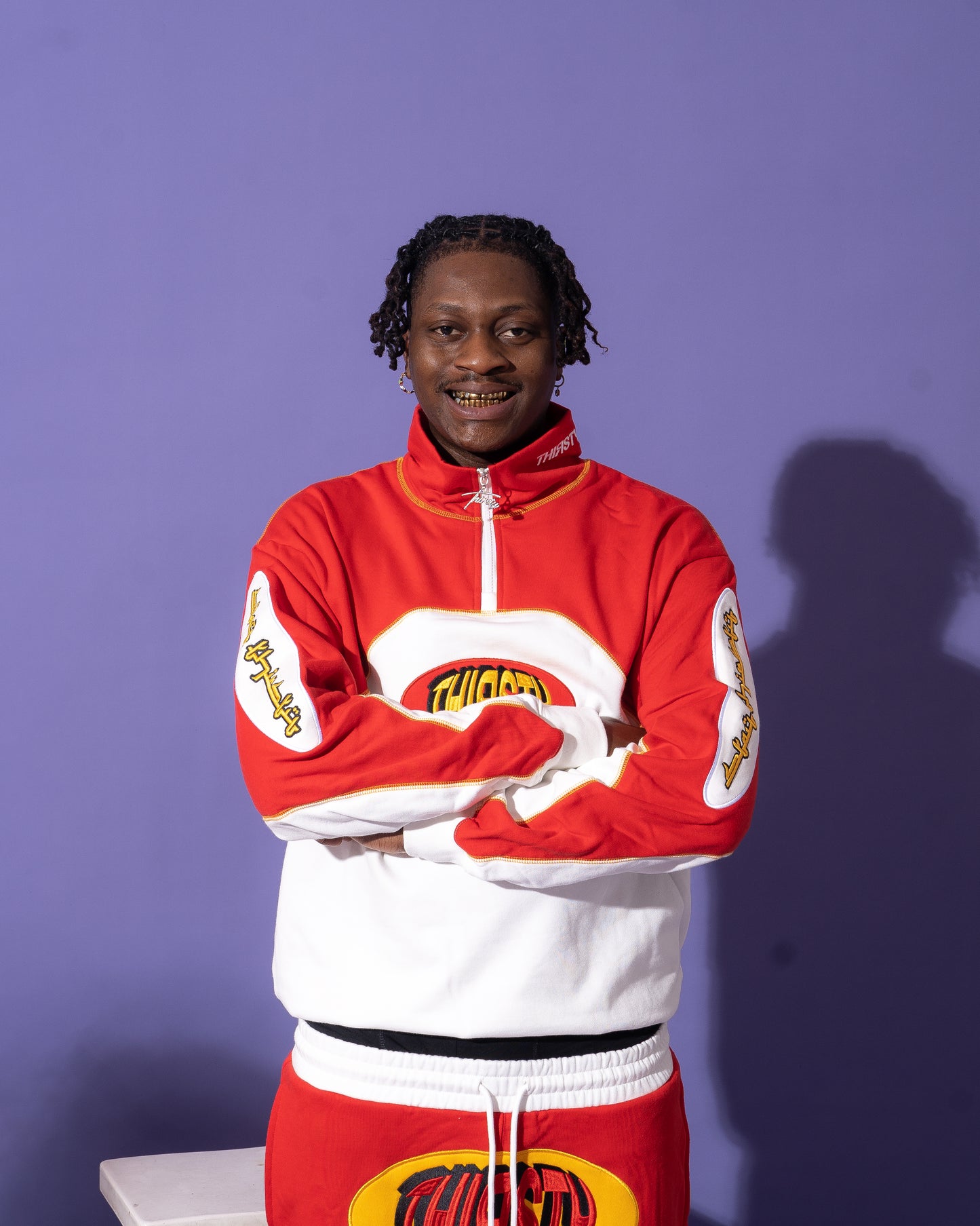 THIRSTY TRACKSUIT WHITE TOP
