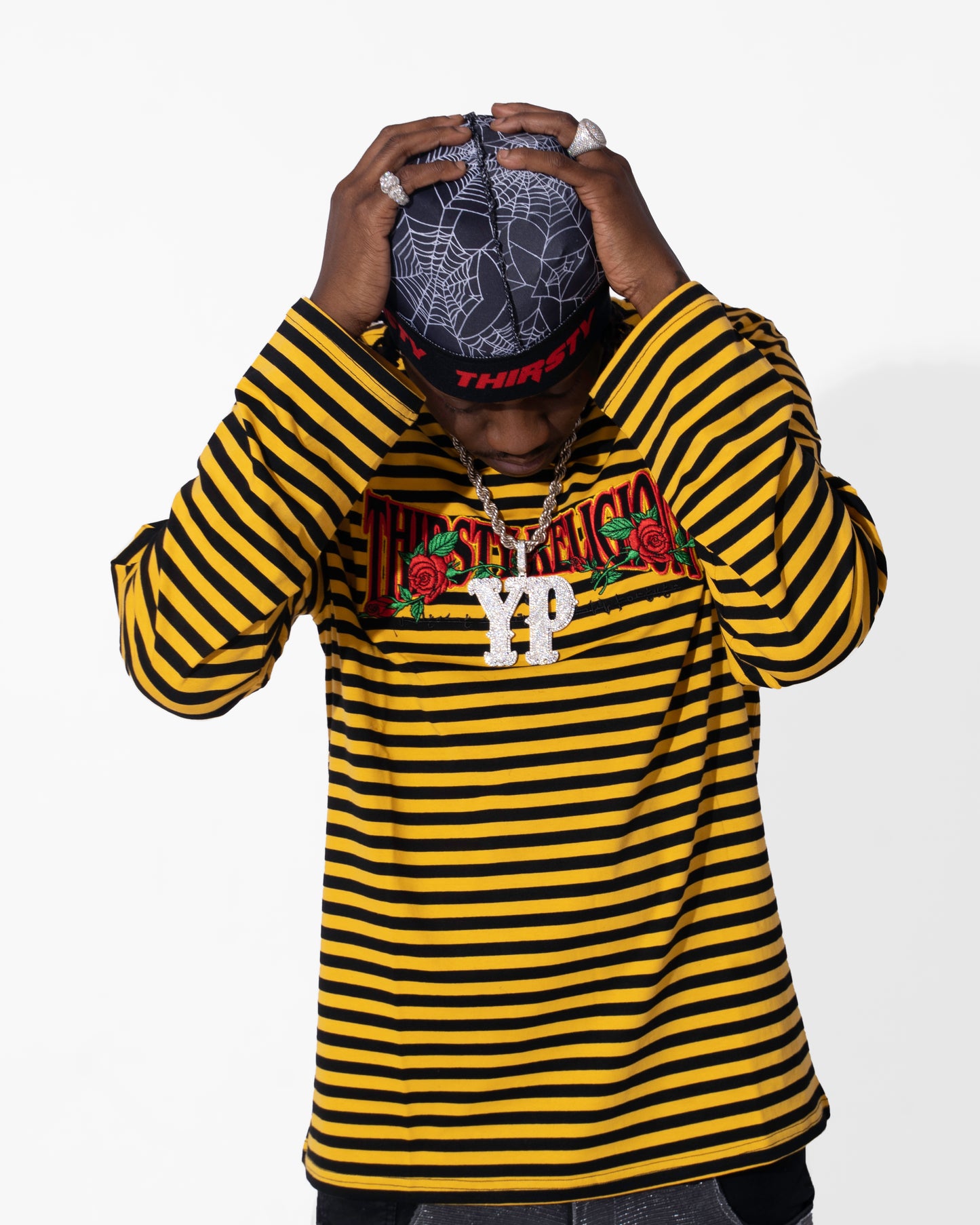 THIRSTY STRIPE TEE YELLOW