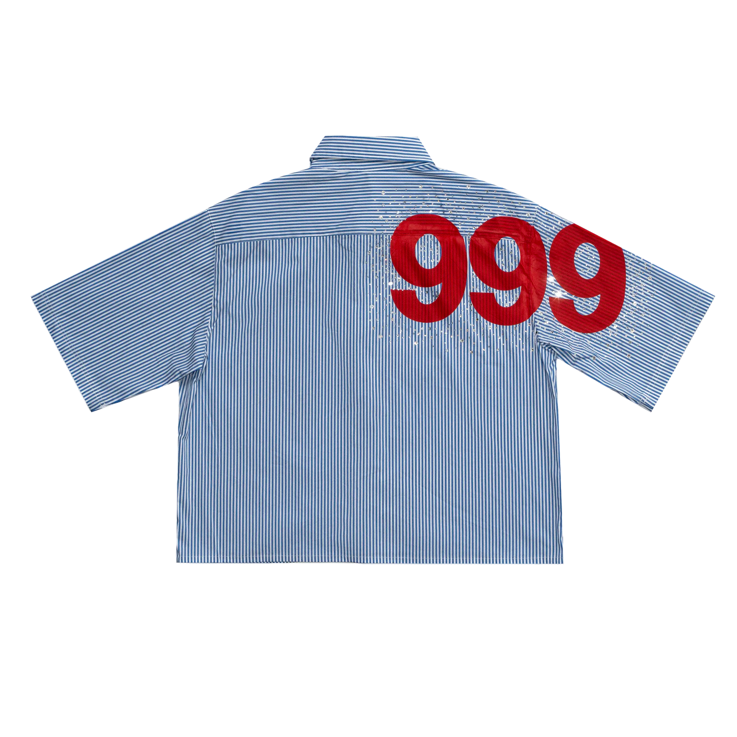 STRIPPED BOWLING SHIRT BLUE