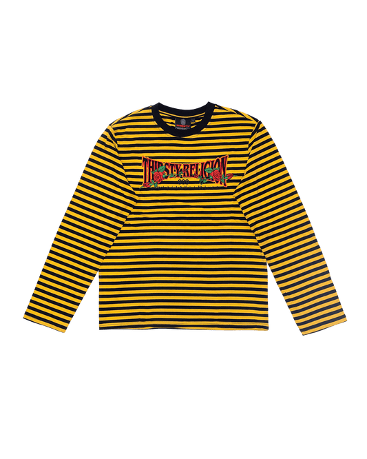 Thirsty Striped Sleeve Yellow