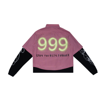 THIRSTY "T" LOGO LONGSLEEVE - RED