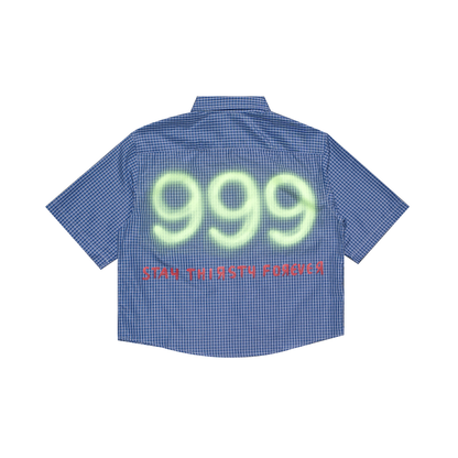 THIRSTY "T" LOGO SHORTSLEEVE- BLUE